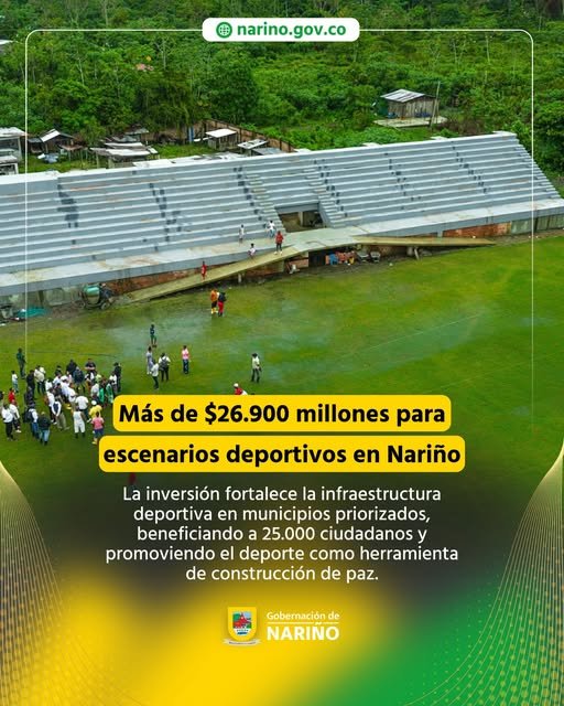 🔰El deporte en Nariño se fortalece con hechos ⚽🏟️